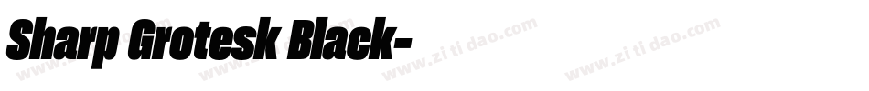 Sharp Grotesk Black字体转换